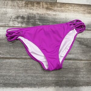 Pink Victoria's Secret Women's Fuchsia Pink Straps Bikini Bottoms Size Medium VS